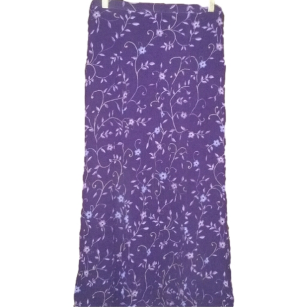 Pretty in Purple  Vintage Ladies Floral Skirt Sz M